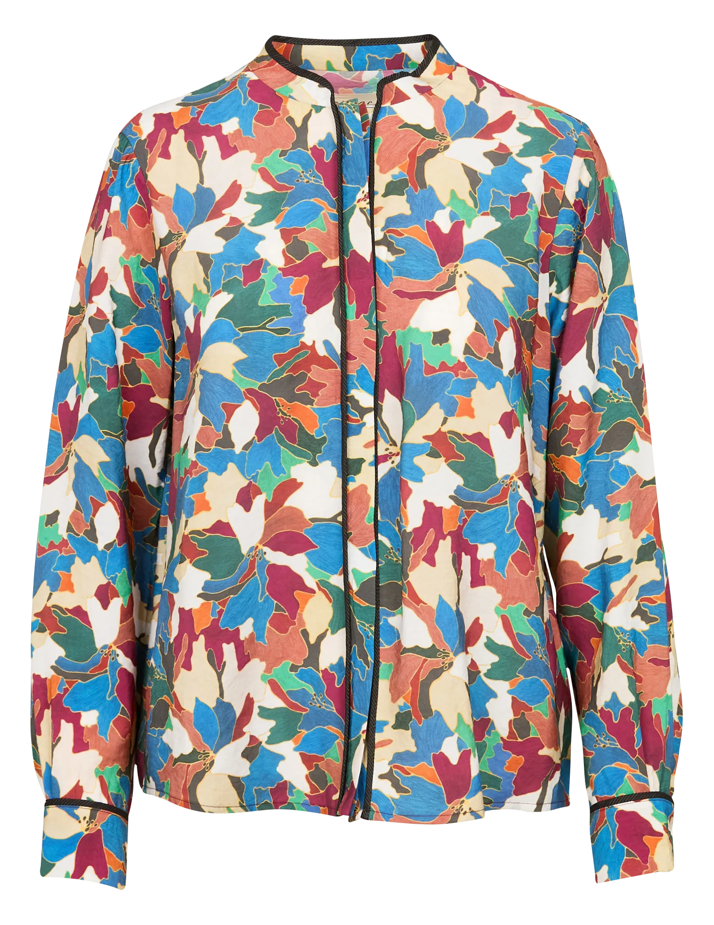 ACOTE BLOOM - Camisa cuello mao recta estampada en azul