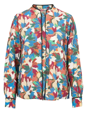 ACOTE BLOOM - Camisa cuello mao recta estampada en azul