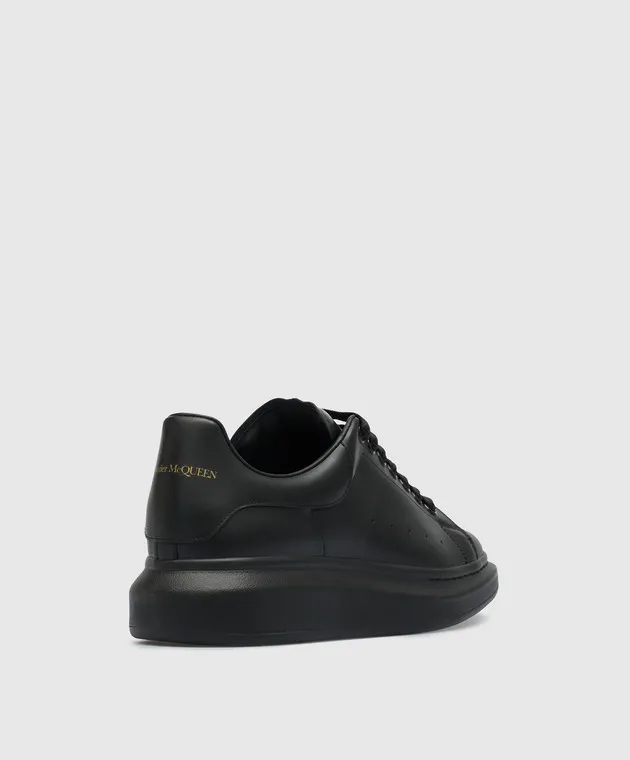 Alexander McQueen Black leather sneakers with logo