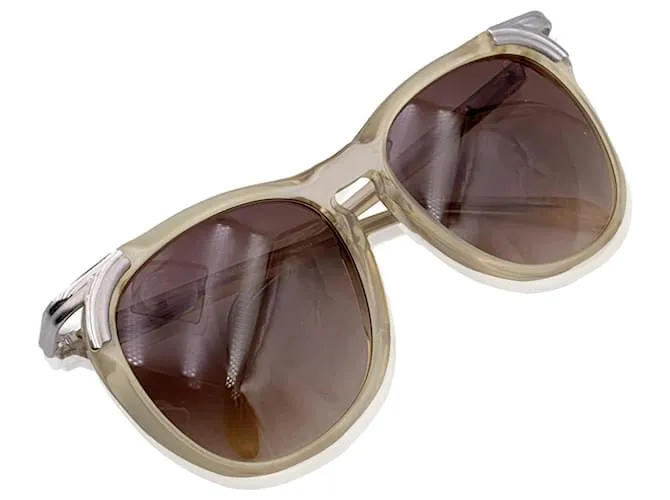 Autre Marque Gafas de Sol Vintage Beige mod. 113 Columna. 82 52/16 130 MM 