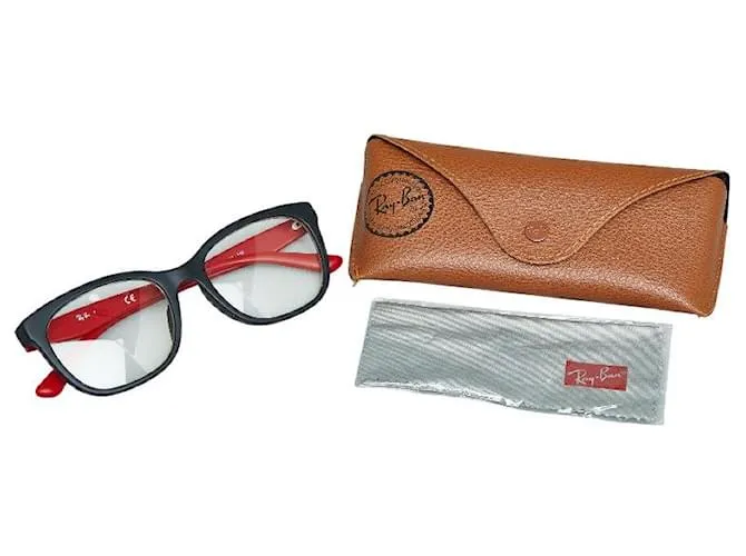 Autre Marque Ray-Ban Plástico 54□19 145 Gafas Wellington RB5331-RE 5503 En GRAN estado Negro 