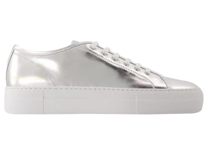 Autre Marque Torneo Super Shiny Sneakers - COMMON PROJECTS - Cuero - Plata Metálico 