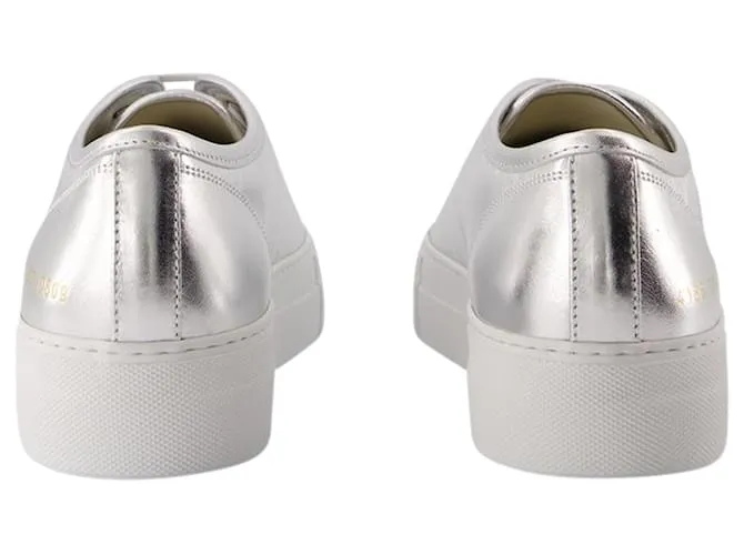 Autre Marque Torneo Super Shiny Sneakers - COMMON PROJECTS - Cuero - Plata Metálico 