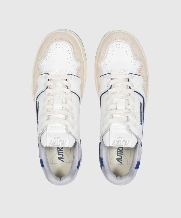 AUTRY CLC white leather sneakers with logo patch