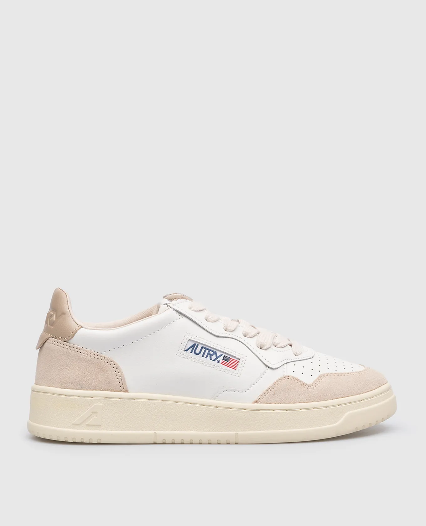 AUTRY White leather sneakers with logo