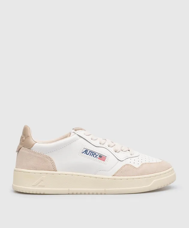 AUTRY White leather sneakers with logo