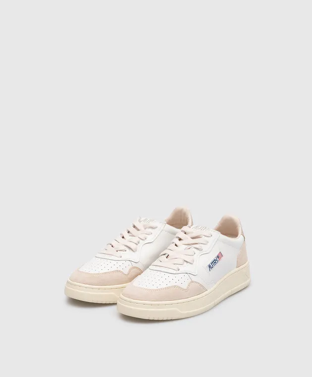 AUTRY White leather sneakers with logo