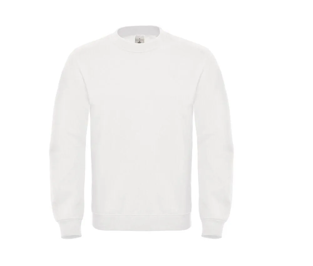 B&C BCID2 - Sudadera Basica Hombre Id.002 - Blanco