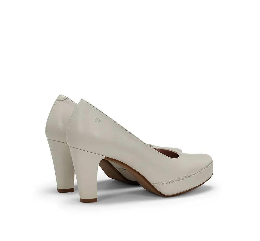 BLESA D5794 Zapato de Tacón Blanco