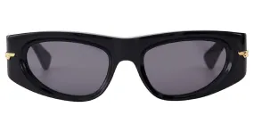 Bottega Veneta Gafas de Sol en Acetato Negro/Gris 