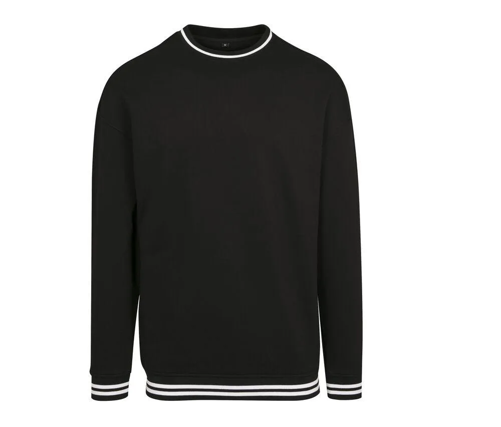 Build Your Brand BY104 - Sudadera de Rayas para hombre BY104 - Negro / Blanco