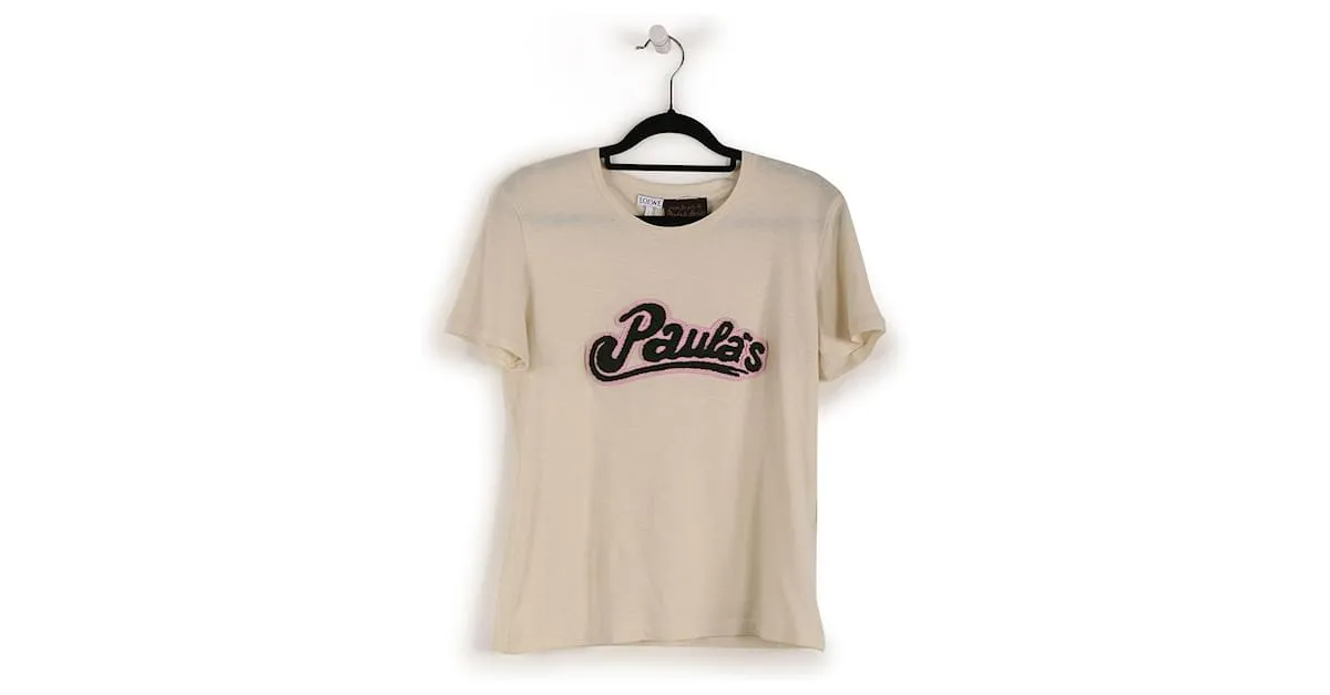 Camiseta Ibiza de Loewe X Paula Blanco Crudo 