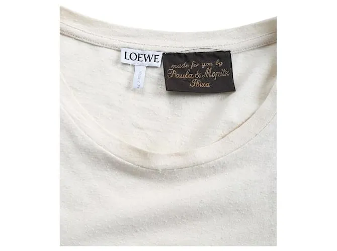 Camiseta Ibiza de Loewe X Paula Blanco Crudo 