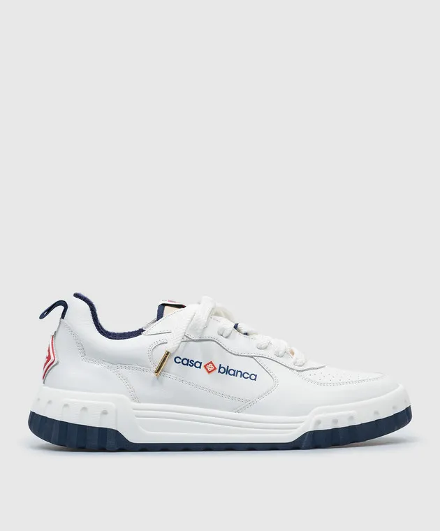 Casablanca The Court logo sneakers in white leather