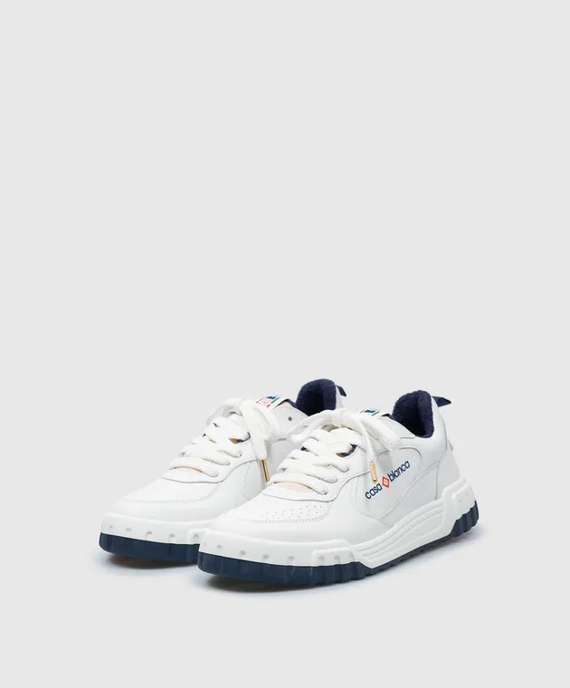 Casablanca The Court logo sneakers in white leather