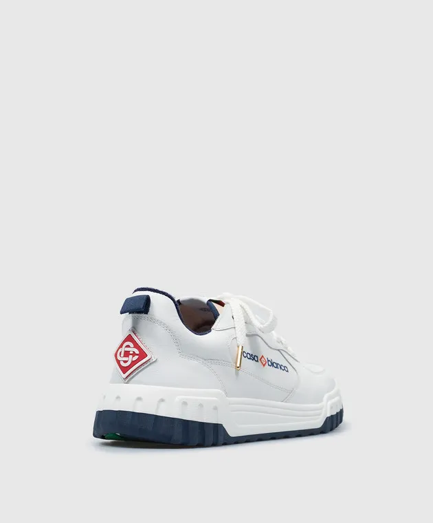 Casablanca The Court logo sneakers in white leather