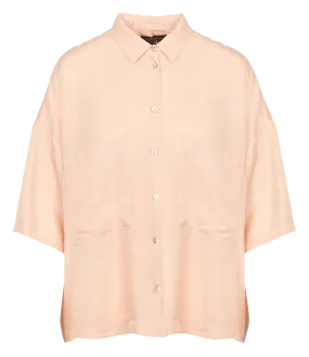 COTELAC Camisa a rayas con cuello clásico en rosa