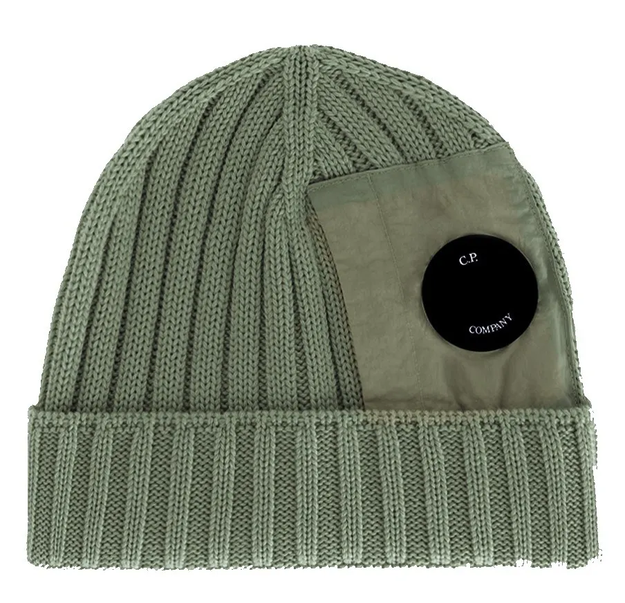 C.P. COMPANY UTILITY BEANIE STONE GREY