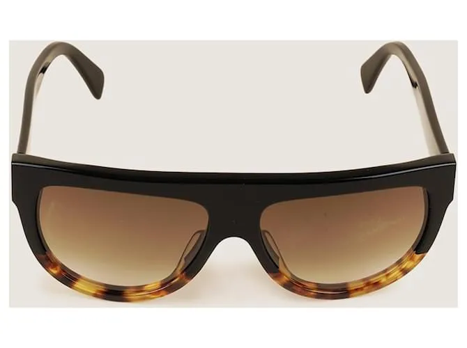 Céline Gafas de sol de montura plana Castaño 