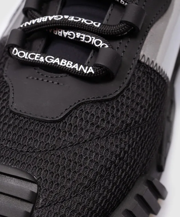 Dolce&Gabbana Black NS1 combo sneakers with logo patch