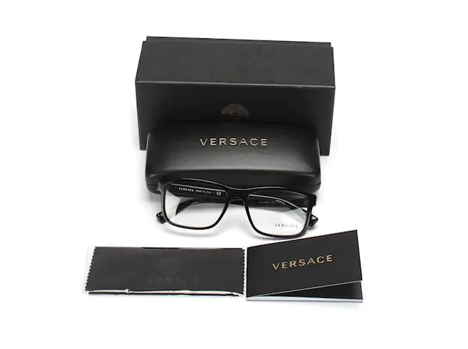 Gafas de plástico Versace Frame 3253 en excelente estado Negro 