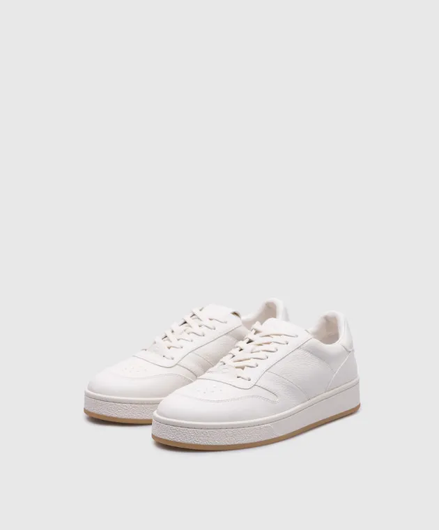 Gianvito Rossi SLAM white leather sneakers