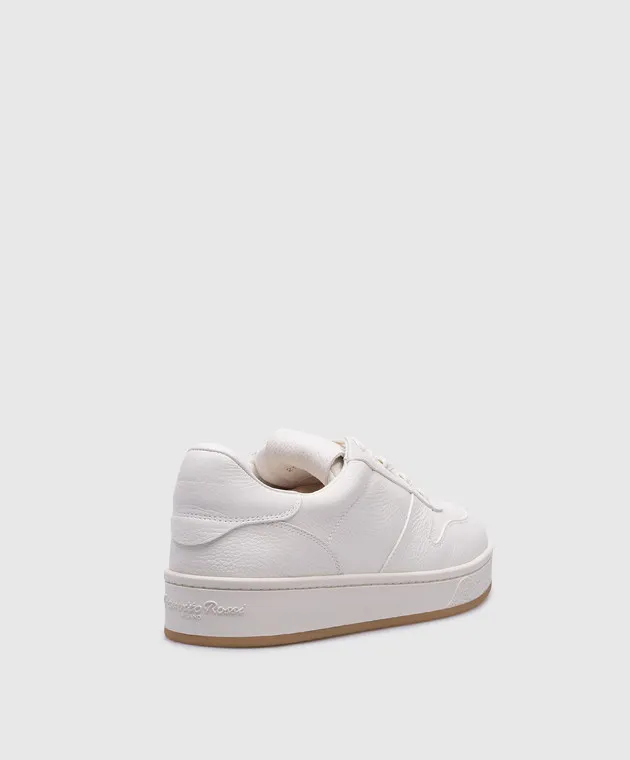 Gianvito Rossi SLAM white leather sneakers