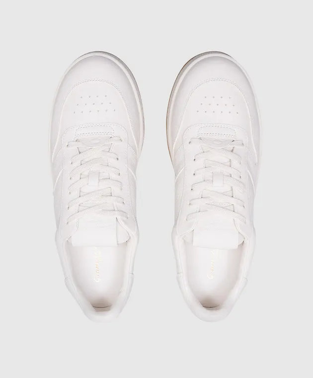 Gianvito Rossi SLAM white leather sneakers