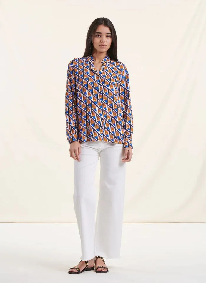 LA FEE MARABOUTEE Camisa holgada estampada en multicolor