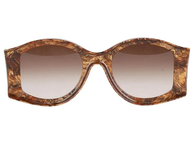 La Ibiza de Loewe X Paula 52Gafas de sol redondas mm de acetato marrón 