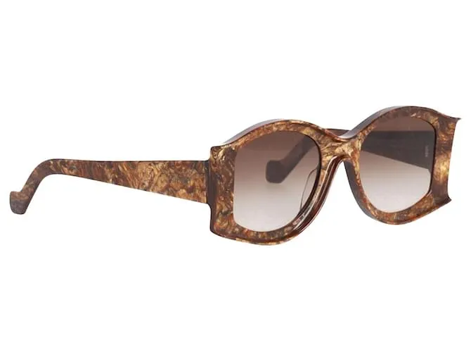 La Ibiza de Loewe X Paula 52Gafas de sol redondas mm de acetato marrón 