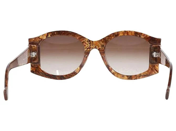 La Ibiza de Loewe X Paula 52Gafas de sol redondas mm de acetato marrón 