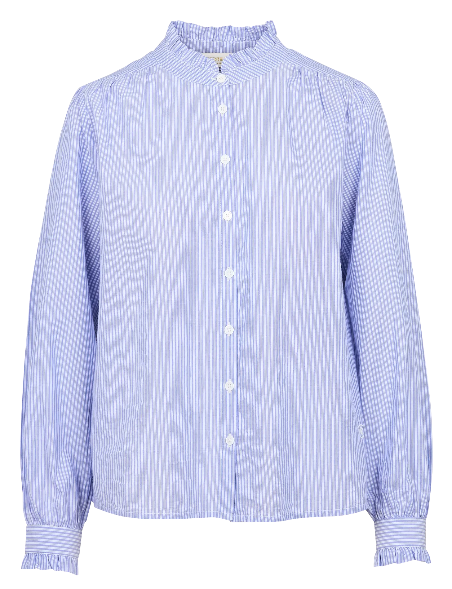 LA PETITE ETOILE BECKY - Camisa holgada de algodón con cuello redondo en azul