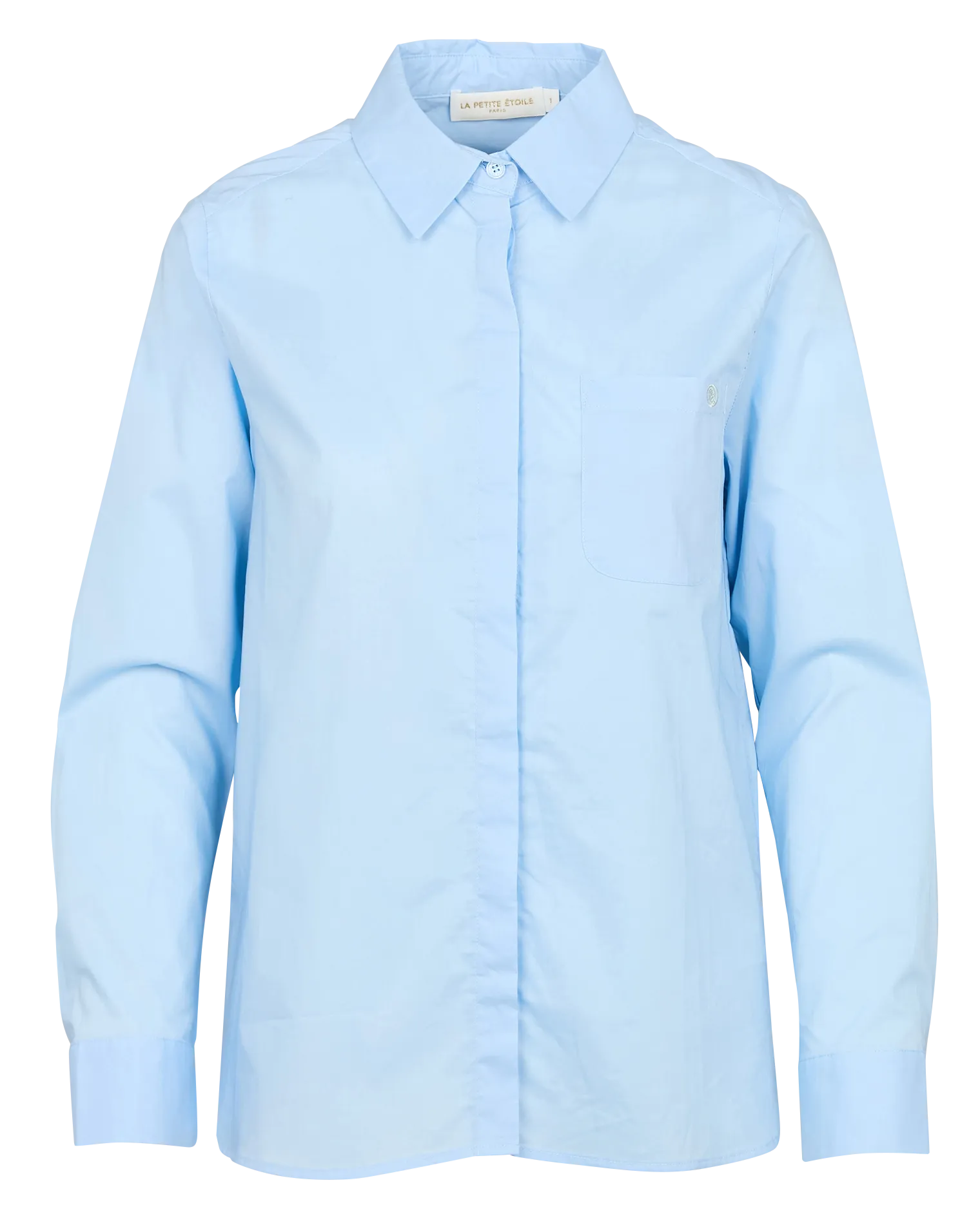 LA PETITE ETOILE CARLI - Camisa de algodón recta en azul