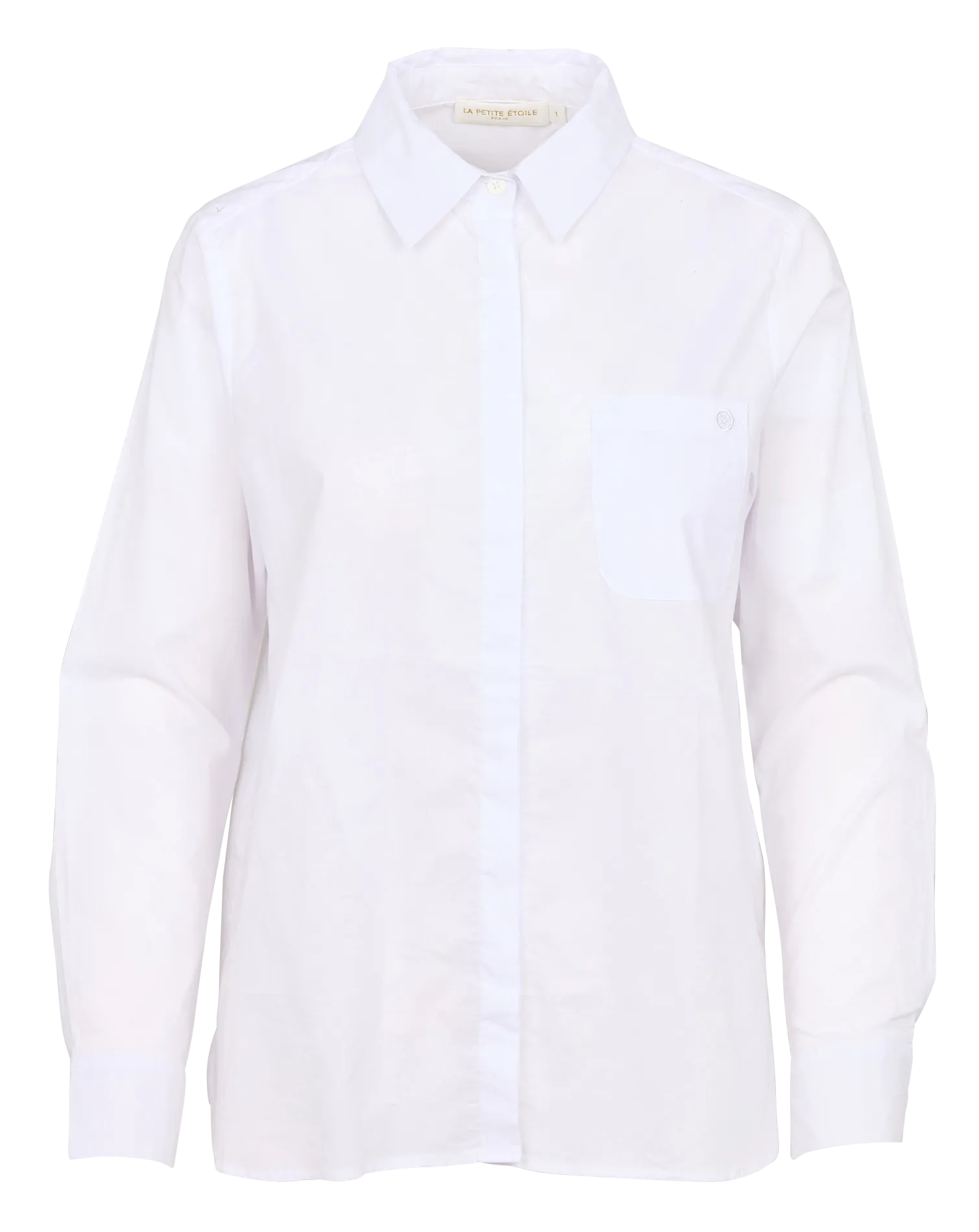 LA PETITE ETOILE CARLI - Camisa de algodón recta en blanco