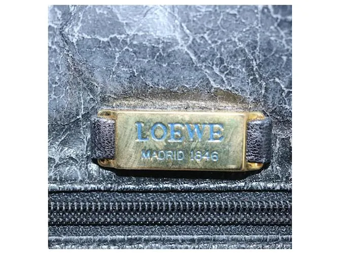 LOEWE Anagram Bandolera Piel Púrpura Auth yk10703 