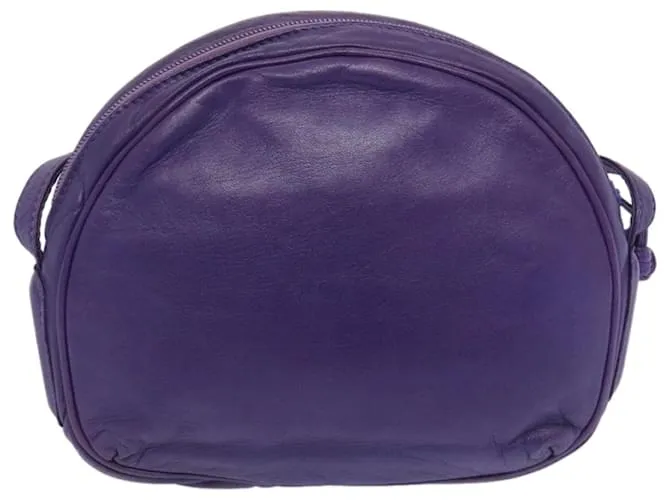 LOEWE Anagram Bandolera Piel Púrpura Auth yk10703 