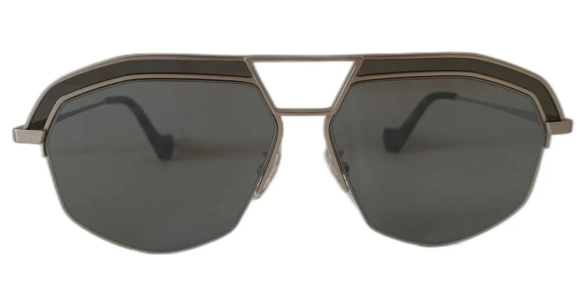 Loewe Gafas de sol estilo aviador geométricas grises 