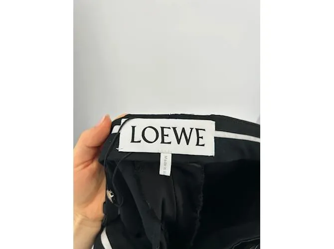 LOEWE Pantalón T.fr 46 Seda Negro 