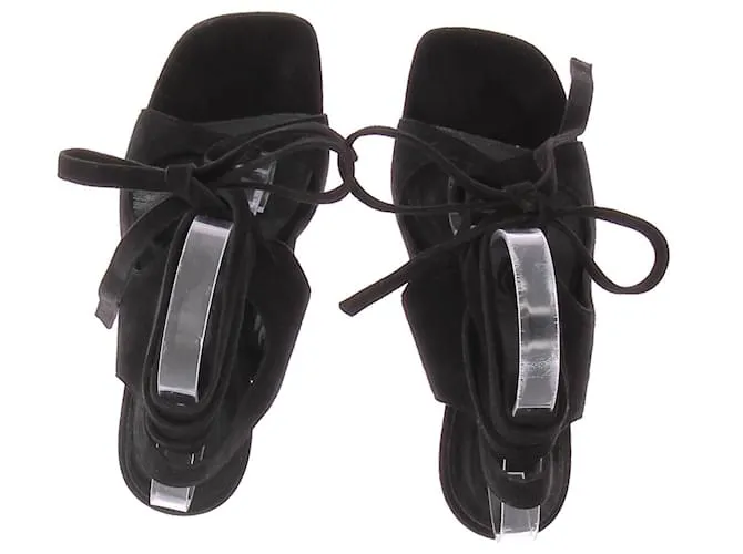 LOEWE Sandalias T.UE 39 ante Negro 