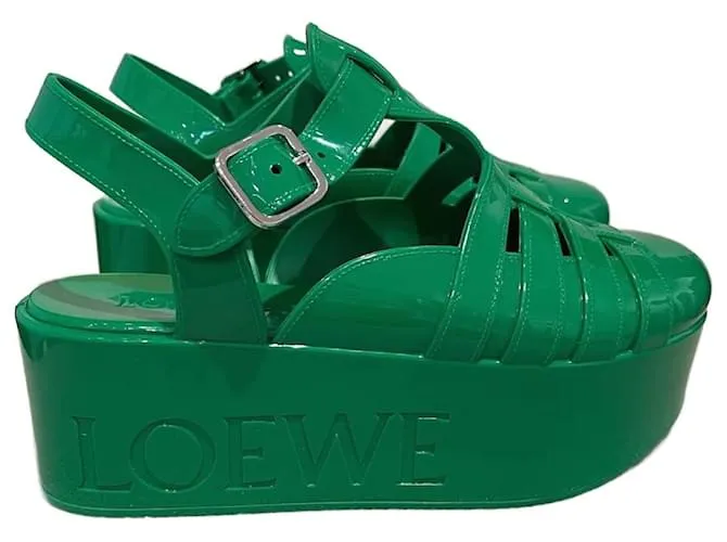 LOEWE Sandalias T.UE 39 el plastico Verde 