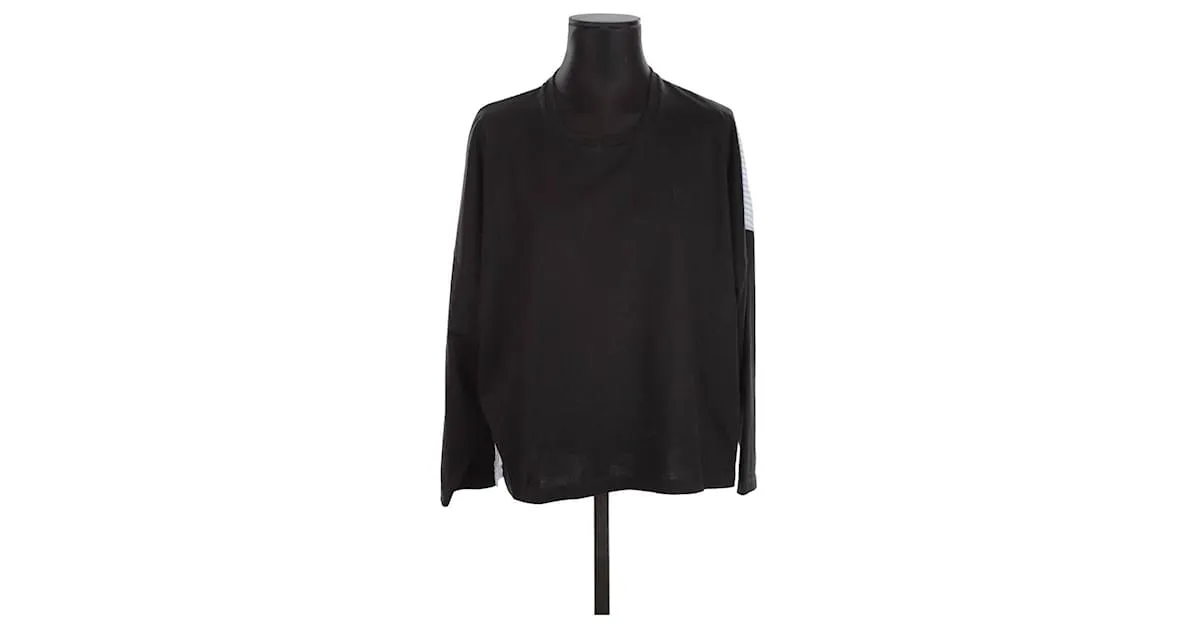 Loewe Top de algodón Negro 