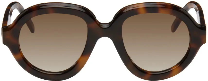 Loewe Tortoiseshell Round Sunglasses