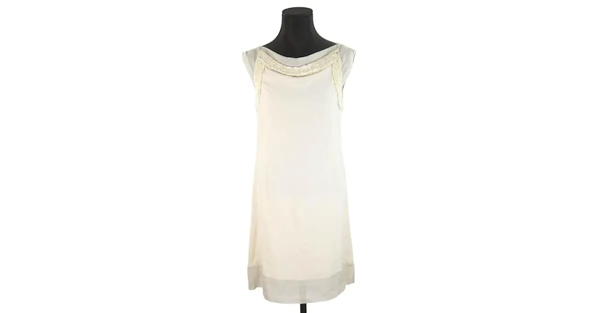 Loewe Vestido de seda Beige 