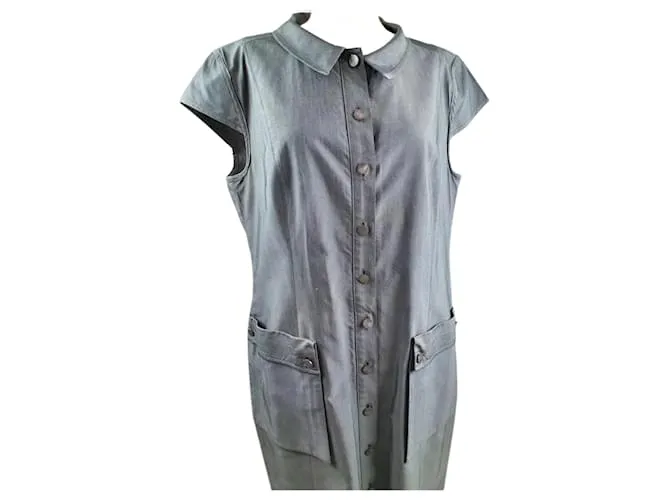 Loewe Vestido Gris Con Botones 