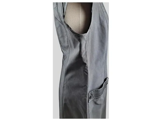 Loewe Vestido Gris Con Botones 