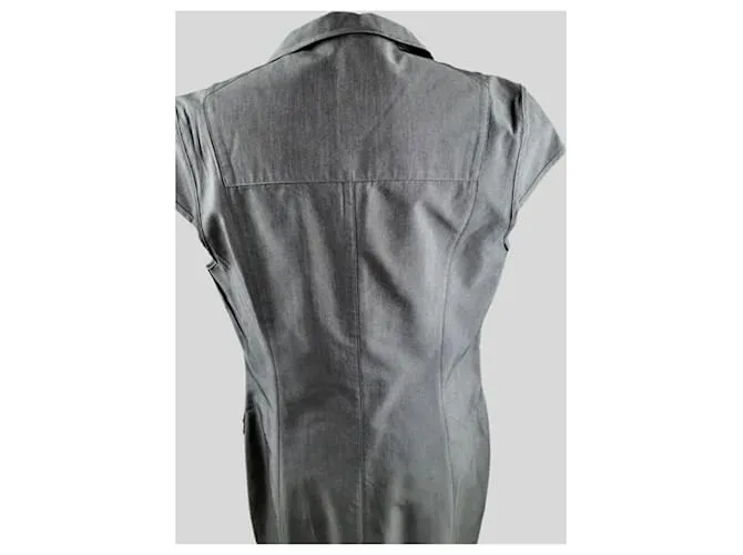 Loewe Vestido Gris Con Botones 