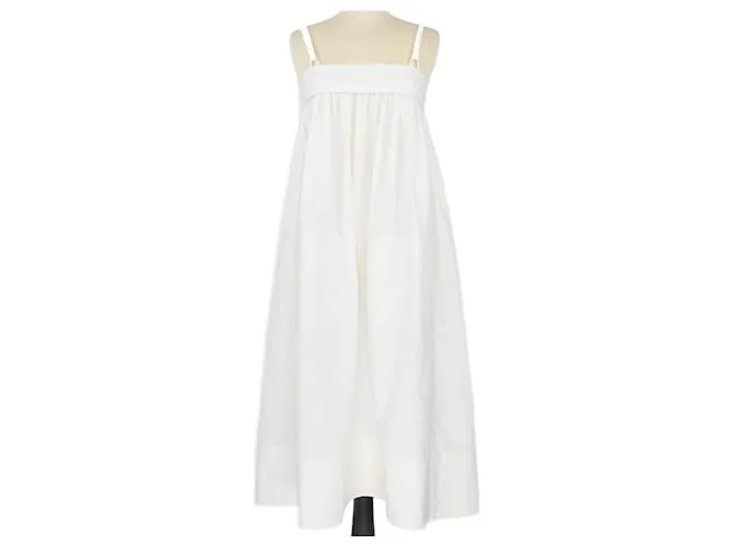 Loewe Vestido midi de tirantes blanco 