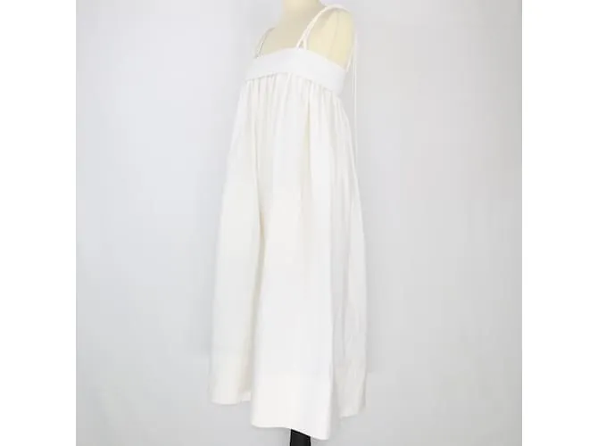 Loewe Vestido midi de tirantes blanco 