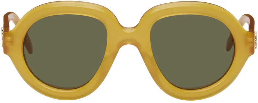 Loewe Yellow Aviator Sunglasses